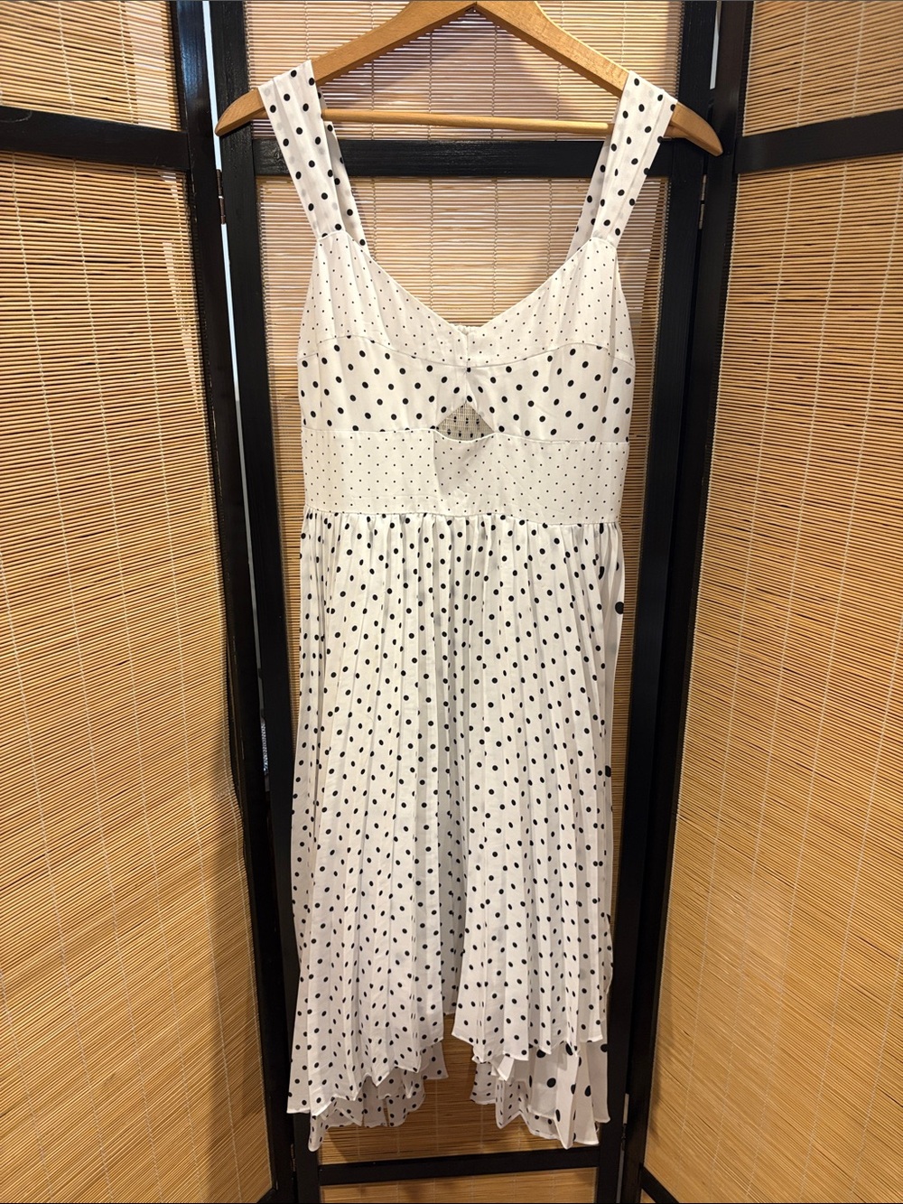 Banana Republic White Polka Dot High-Low Sundress